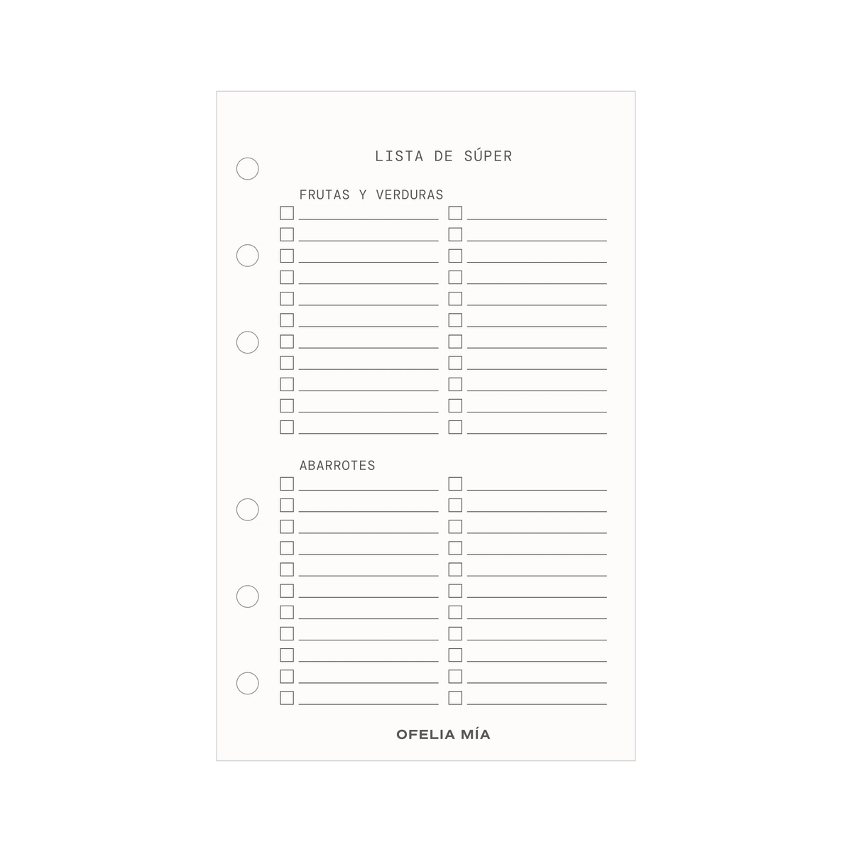 Lista de súper pocket