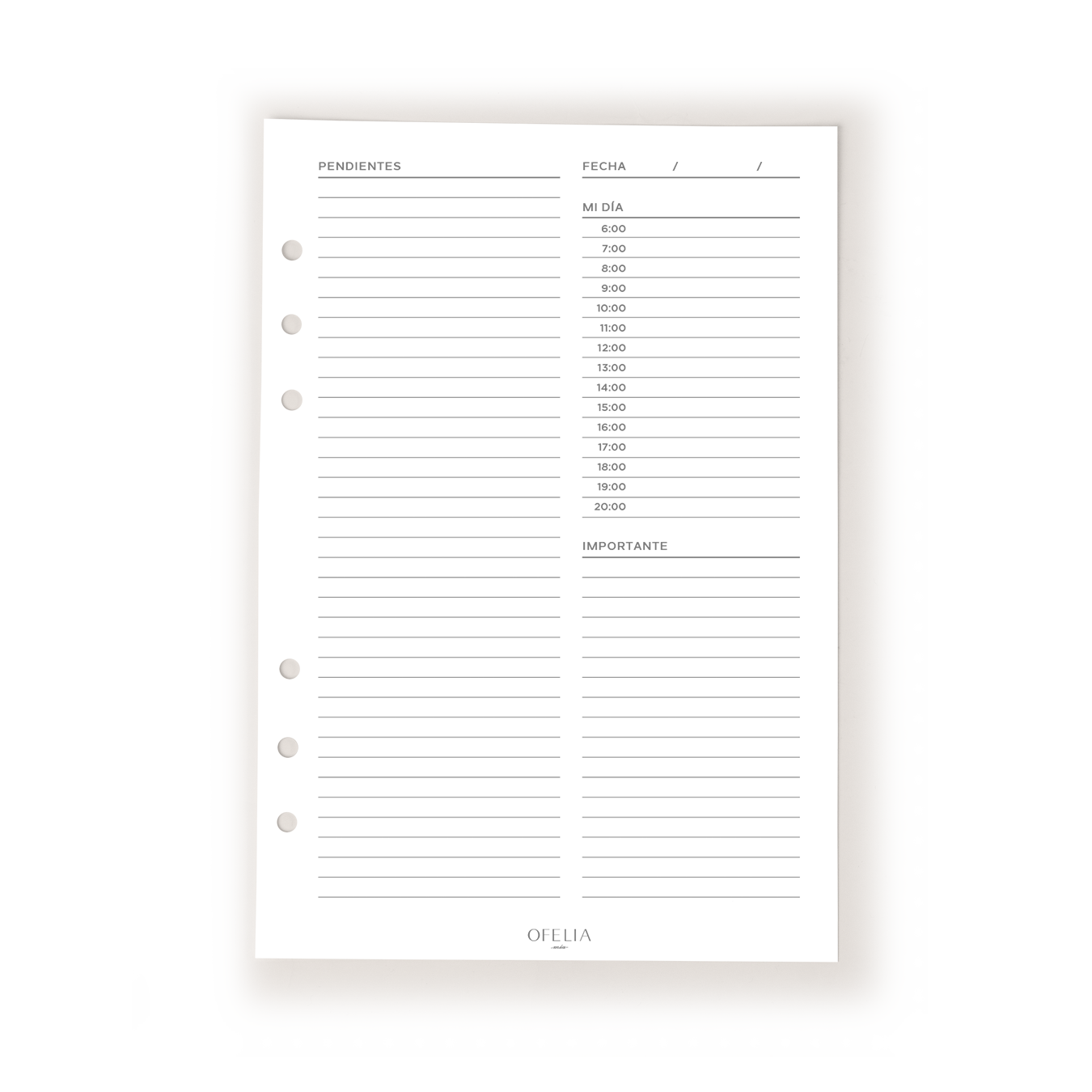 Agenda Diaria Ofelia Mia 0441