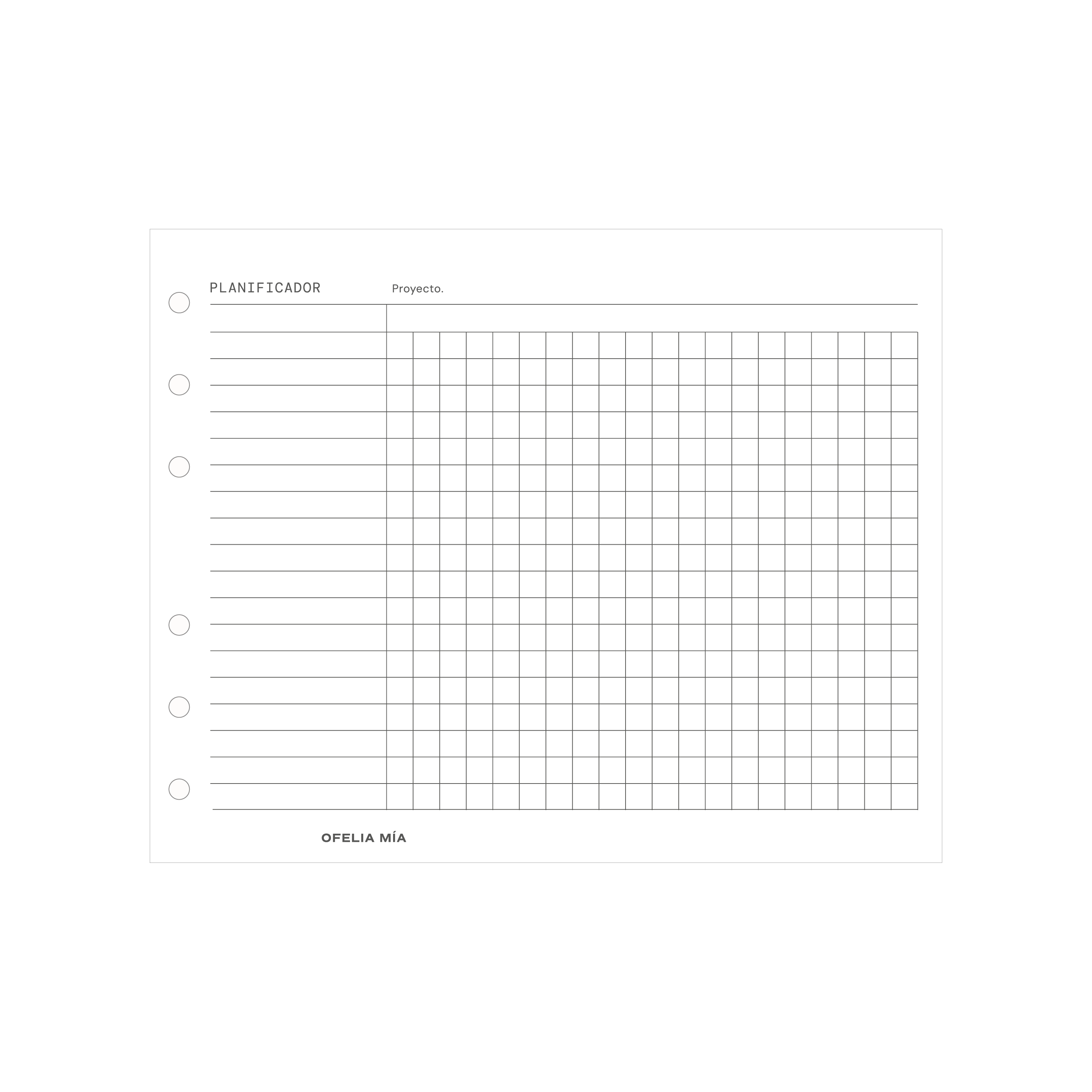 Tabla de Gant Pocket