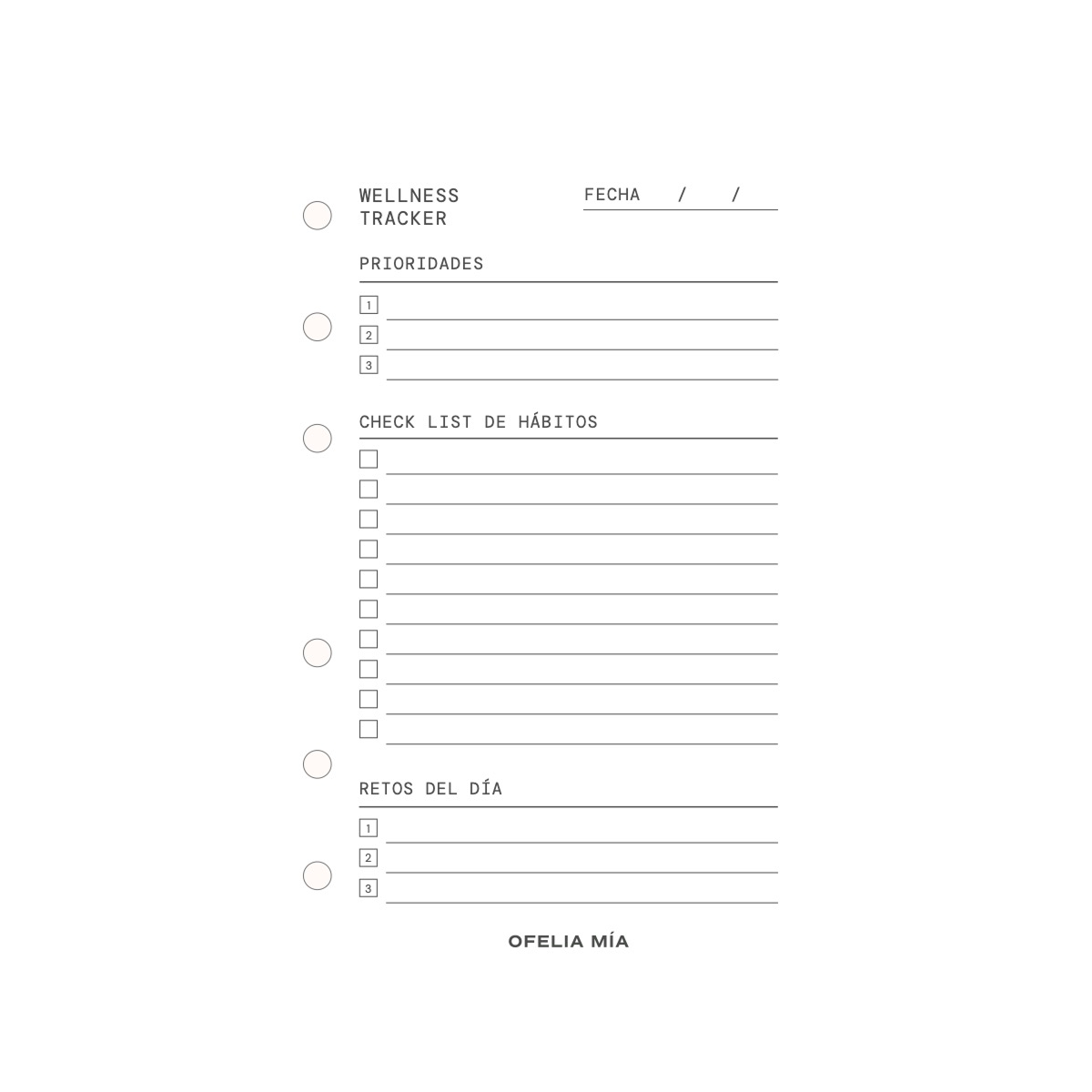 Wellness Tracker Pocket