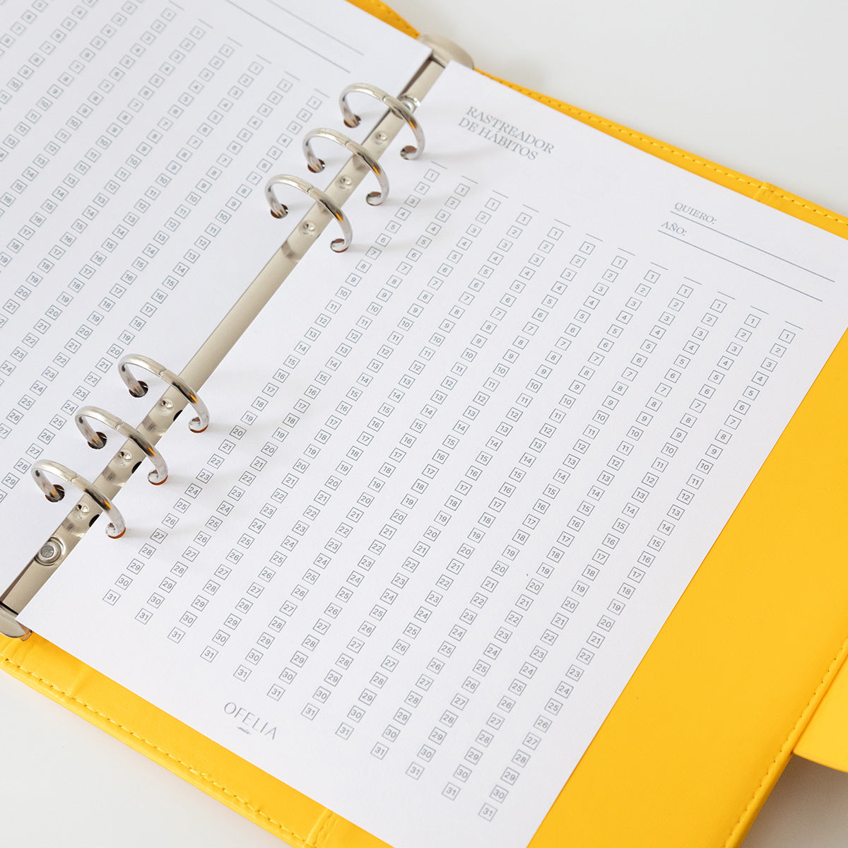 Rastreador de hábitos anual