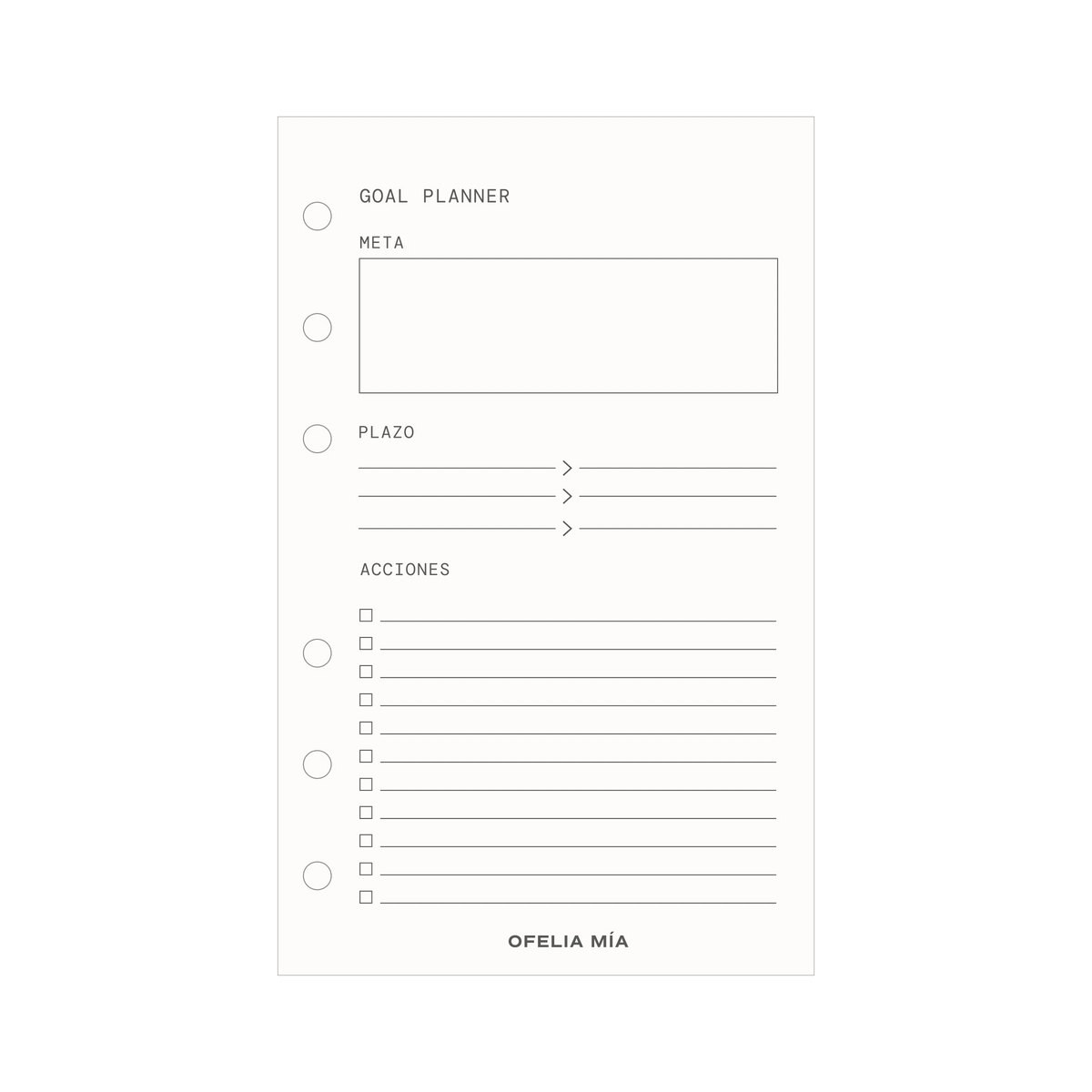 Goal Planner Pocket